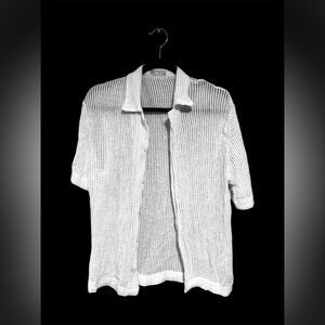 Zara Men's Crochet Mesh T-Shirt, Fits Small